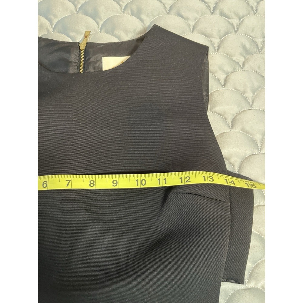 Kate Spade Scuba Cut Out A Line Sleeveless Black Dress Size 2 Edgy Rocker - Picture 3 of 8